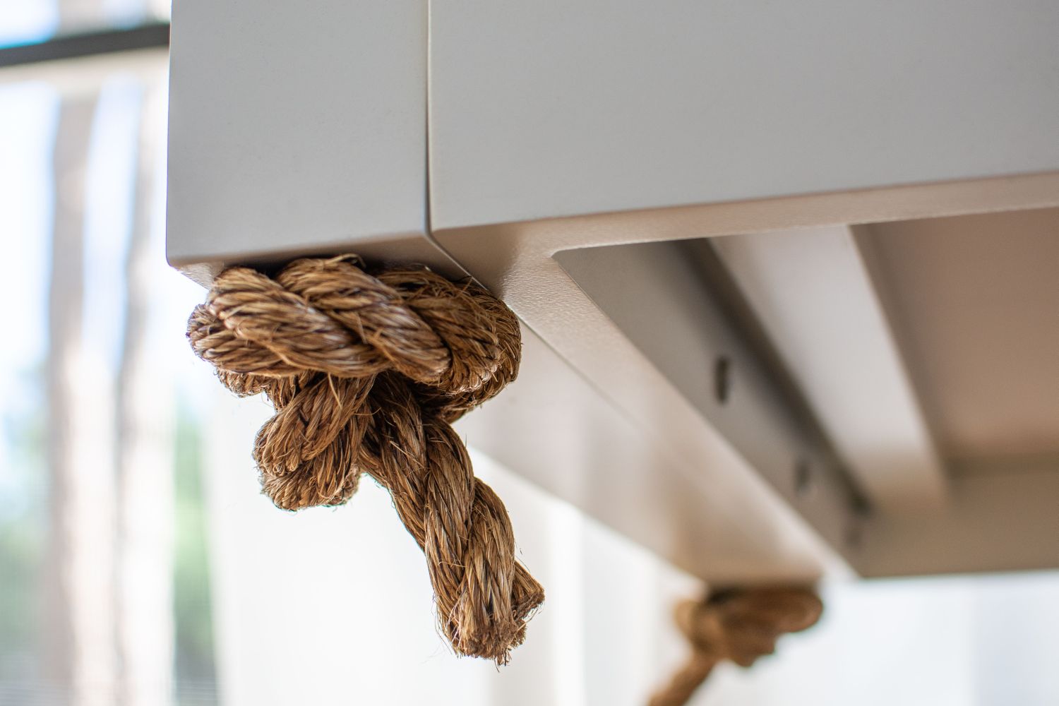 The Connie Swing Bed - Crib Size — rope knot detail
